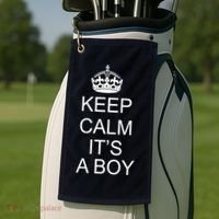 Keep Calm It's A Boy Golf Towel thumb 2