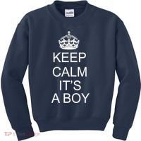 Keep Calm It's A Boy Kids Sweatshirt thumb 0