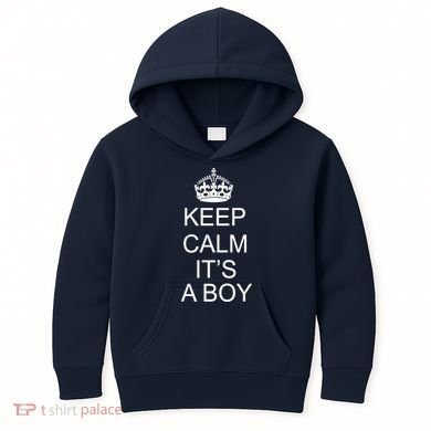 Keep Calm It's A Boy Kids Hoodie