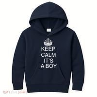 Keep Calm It's A Boy Kids Hoodie thumb 0