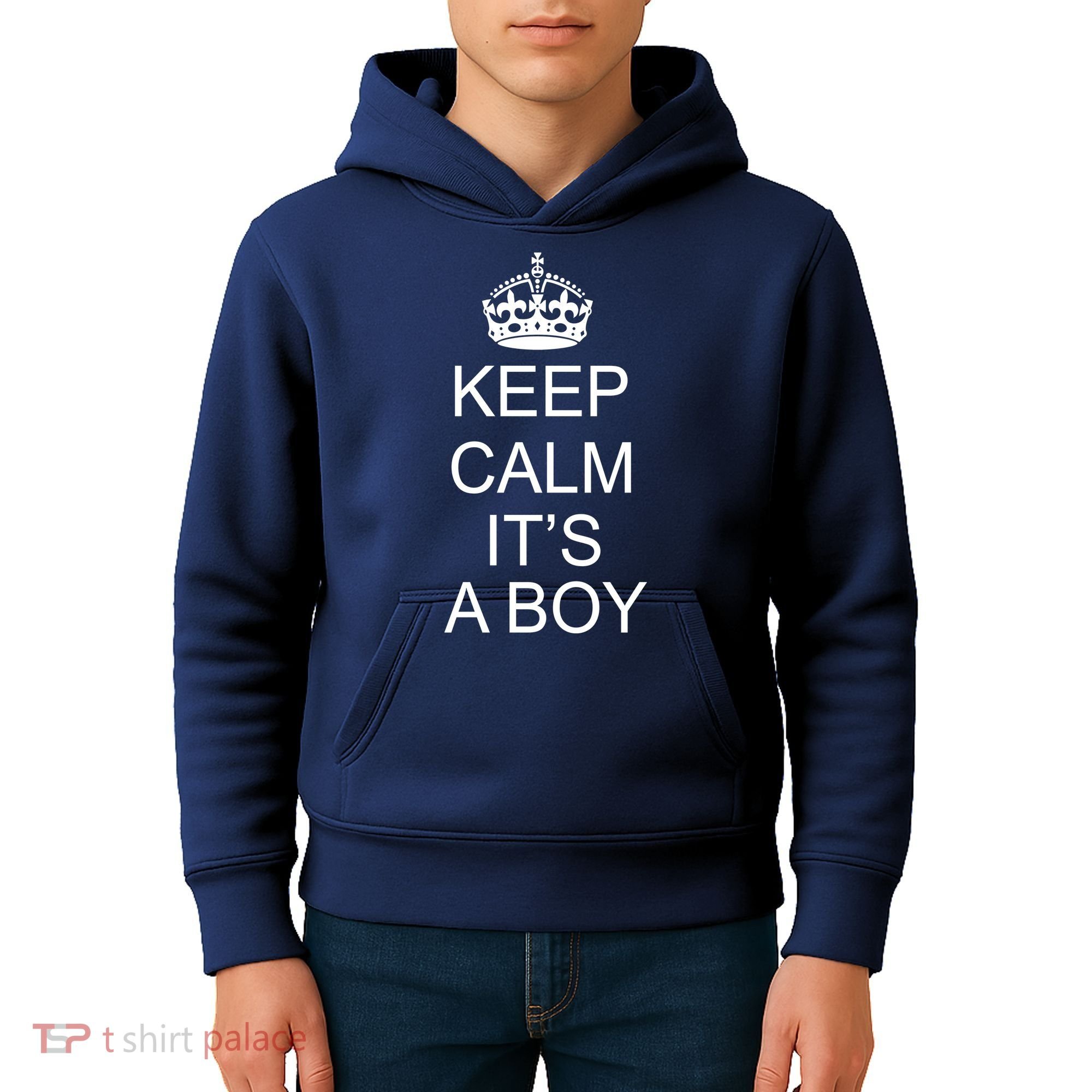 Keep Calm It's A Boy Kids Hoodie