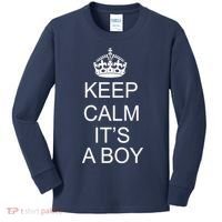 Keep Calm It's A Boy Kids Long Sleeve Shirt thumb 0