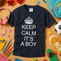 Keep Calm It's A Boy Kids T-Shirt thumb 3