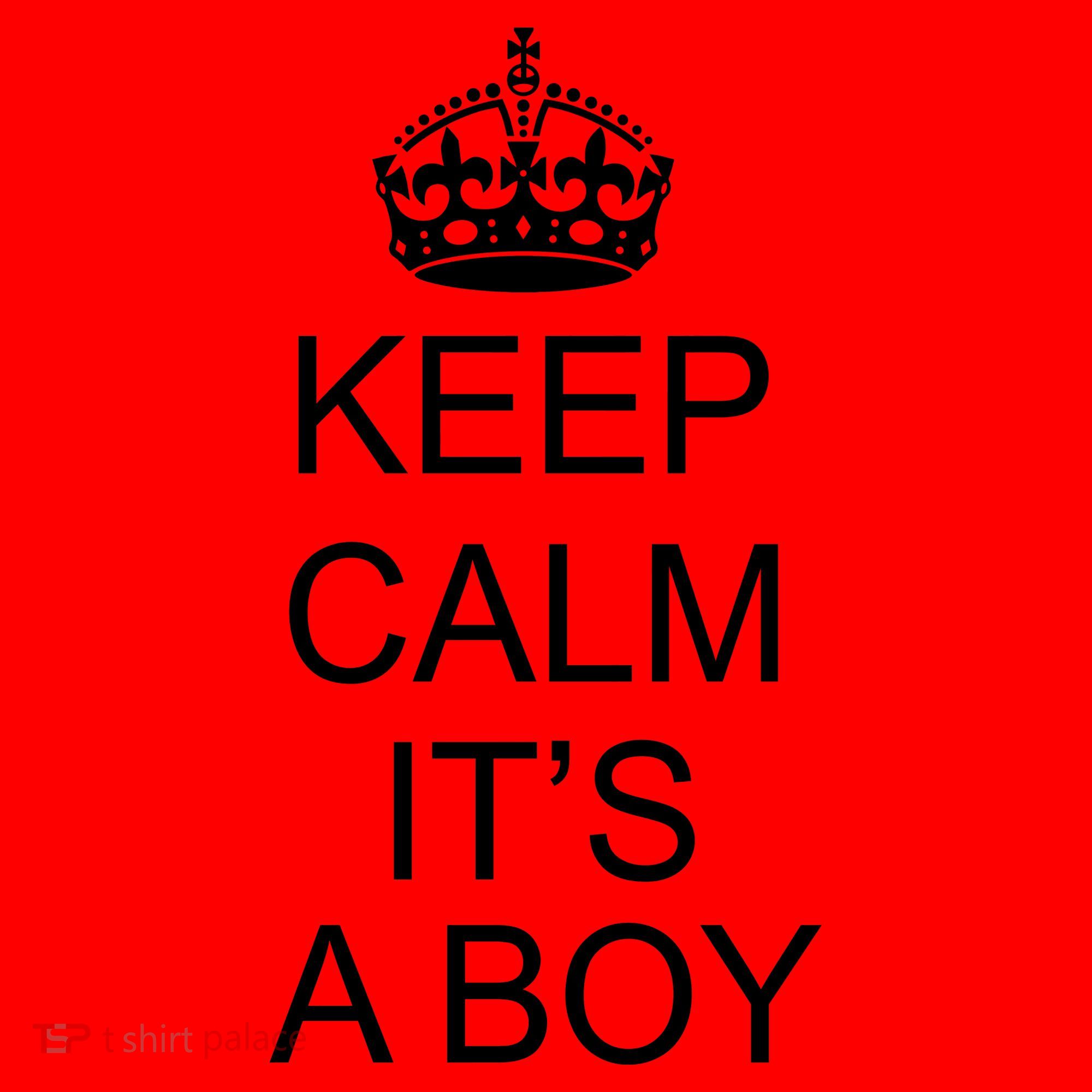 Keep Calm It's A Boy Santa Hat