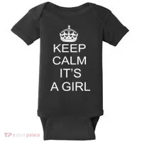 Keep Calm It's A Girl Baby Bodysuit thumb 0