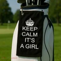 Keep Calm It's A Girl Golf Towel thumb 2