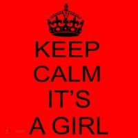Keep Calm It's A Girl Santa Hat thumb 1
