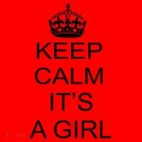 Keep Calm It's A Girl Santa Hat thumb 1