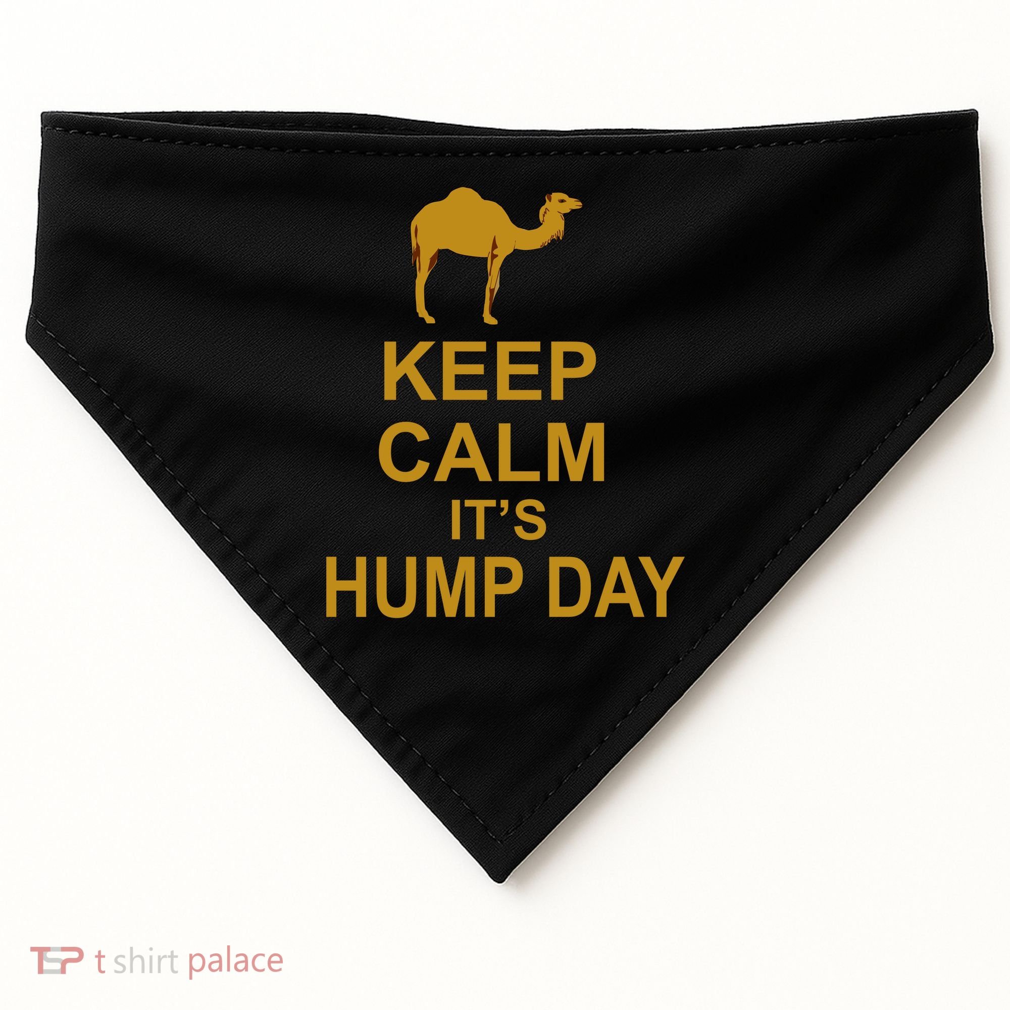 Keep calm, it's hump day USA-Made Doggie Bandana