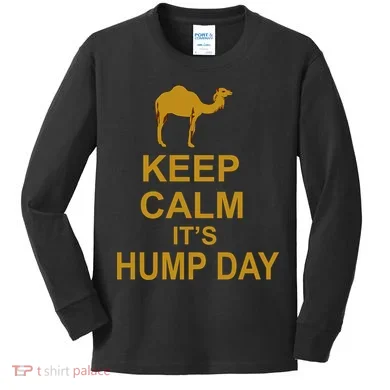 Keep calm, it's hump day Kids Long Sleeve Shirt