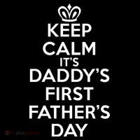 Keep Calm It's My Daddy's First Father's Day Ornament thumb 1