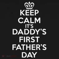 Keep Calm It's My Daddy's First Father's Day Ornament thumb 1
