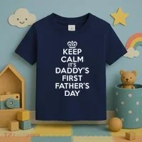 Keep Calm It's My Daddy's First Father's Day Toddler T-Shirt thumb 3