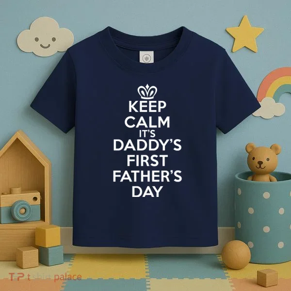 Keep Calm It's My Daddy's First Father's Day Toddler T-Shirt