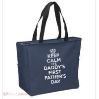 Keep Calm It's My Daddy's First Father's Day Tote Bag thumb 2