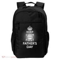 Keep Calm It's My First Father's Day Backpack thumb 0