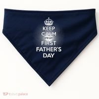 Keep Calm It's My First Father's Day USA-Made Doggie Bandana thumb 0