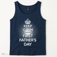 Keep Calm It's My First Father's Day Tank Top thumb 2