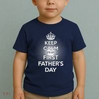 Keep Calm It's My First Father's Day Toddler T-Shirt thumb 2