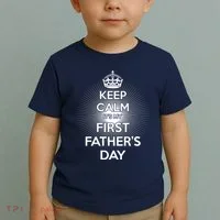 Keep Calm It's My First Father's Day Toddler T-Shirt thumb 2