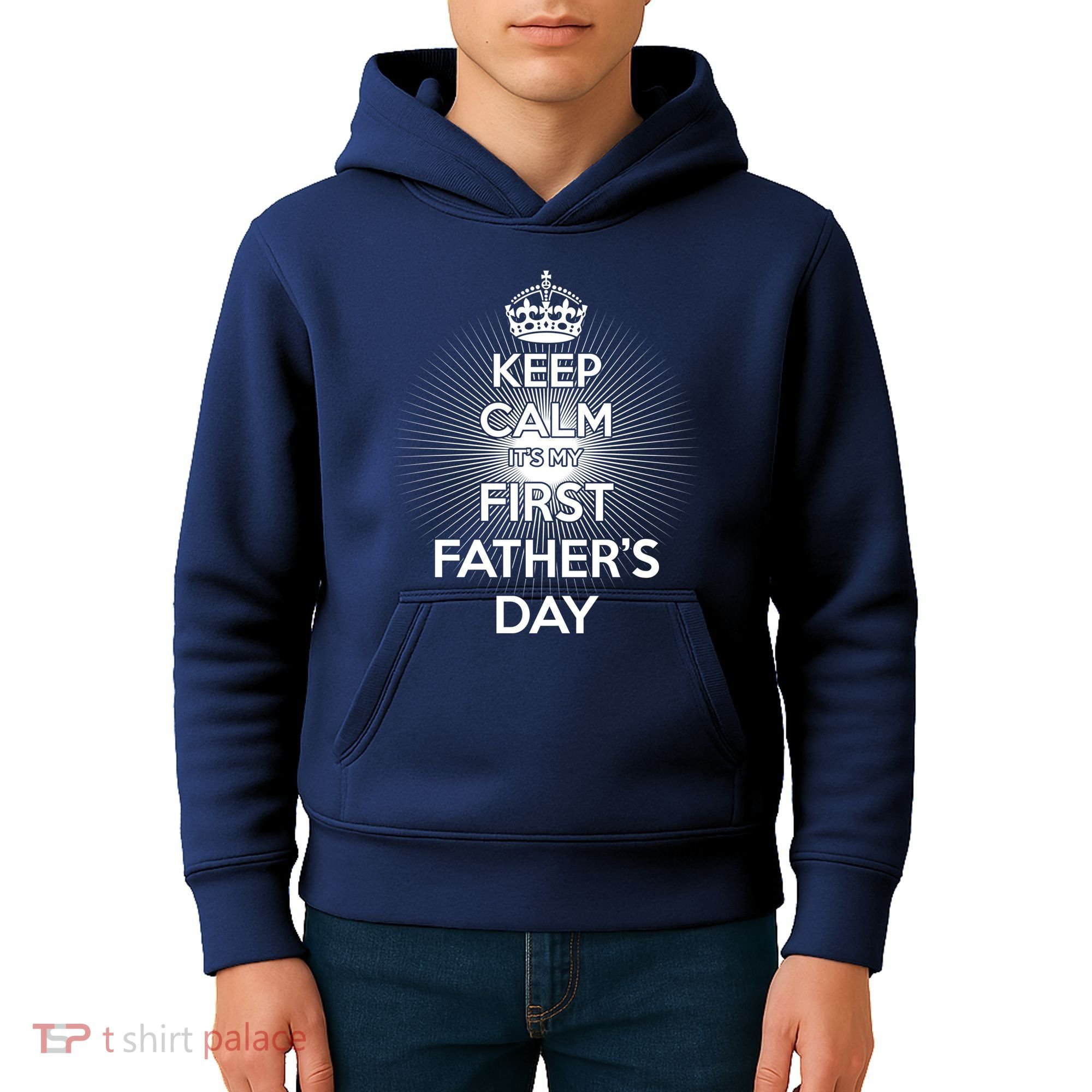 Keep Calm It's My First Father's Day Kids Hoodie