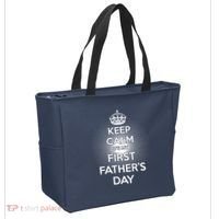Keep Calm It's My First Father's Day Tote Bag thumb 2