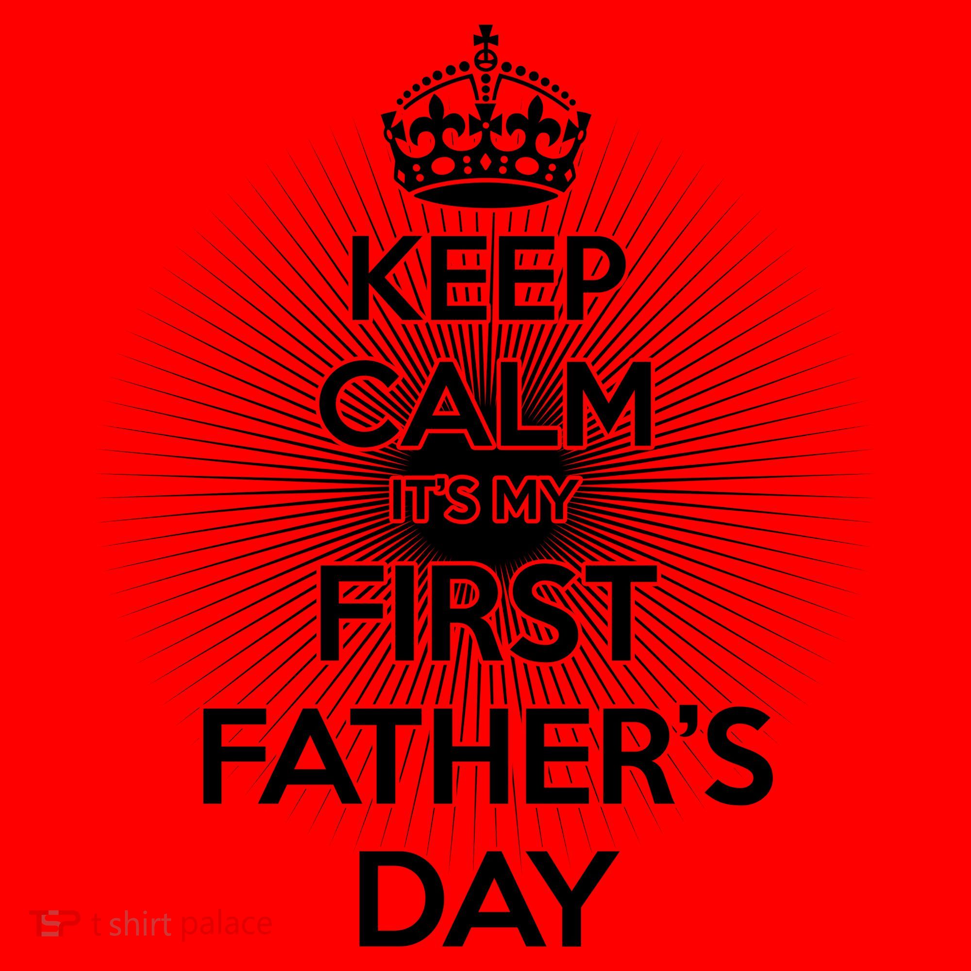Keep Calm It's My First Father's Day Santa Hat