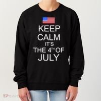 Keep Calm It's The 4th of July USA Flag Women's Sweatshirt thumb 0