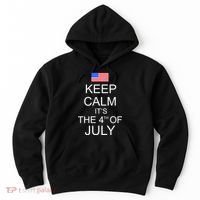 Keep Calm It's The 4th of July USA Flag Hoodie thumb 0