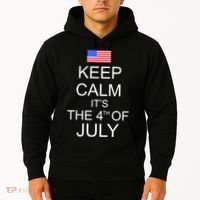 Keep Calm It's The 4th of July USA Flag Hoodie thumb 2