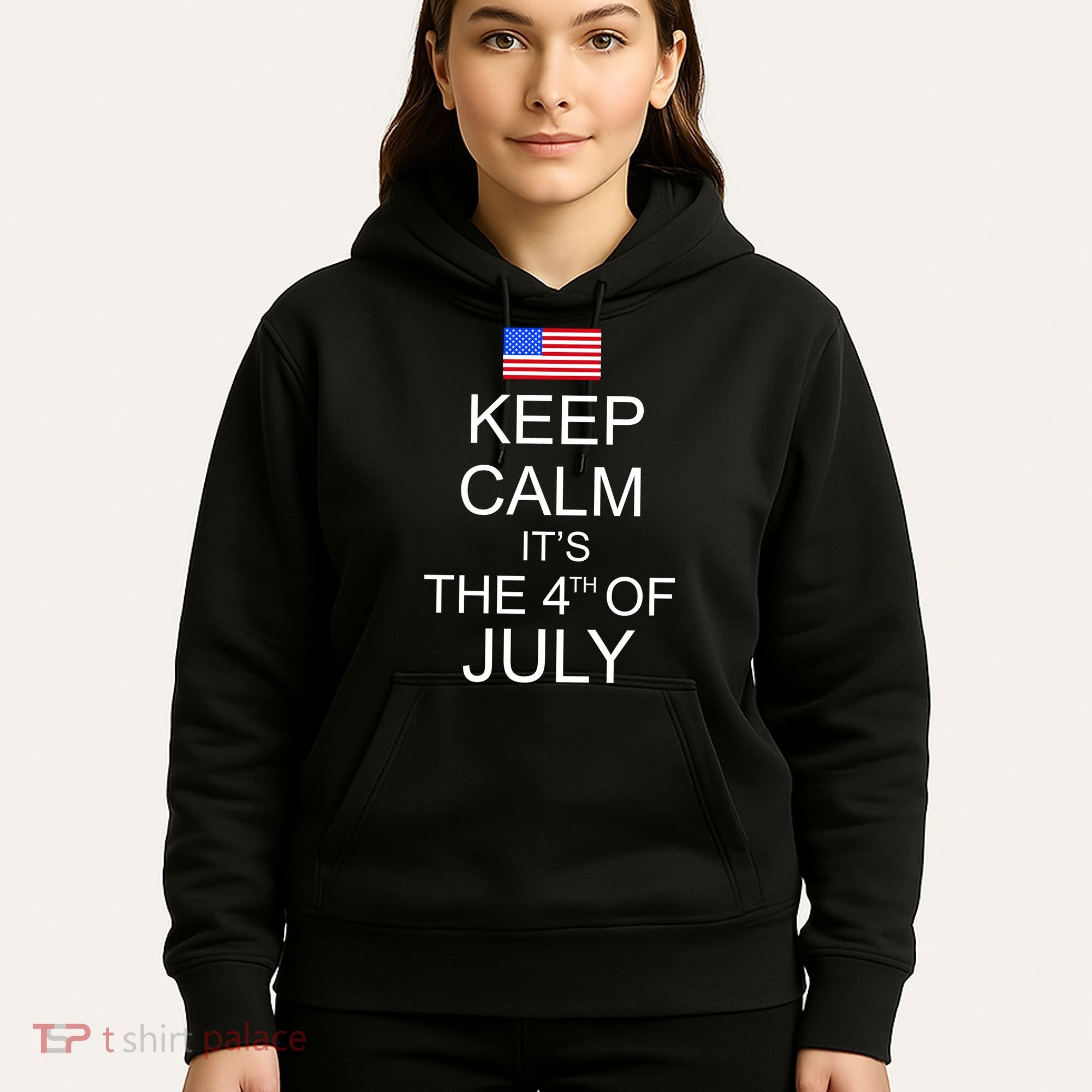 Keep Calm It's The 4th of July USA Flag Hoodie