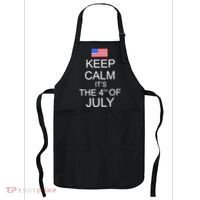 Keep Calm It's The 4th of July USA Flag Apron thumb 0