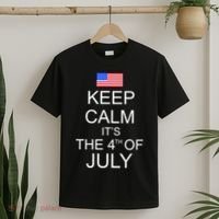 Keep Calm It's The 4th of July USA Flag T-Shirt thumb 2