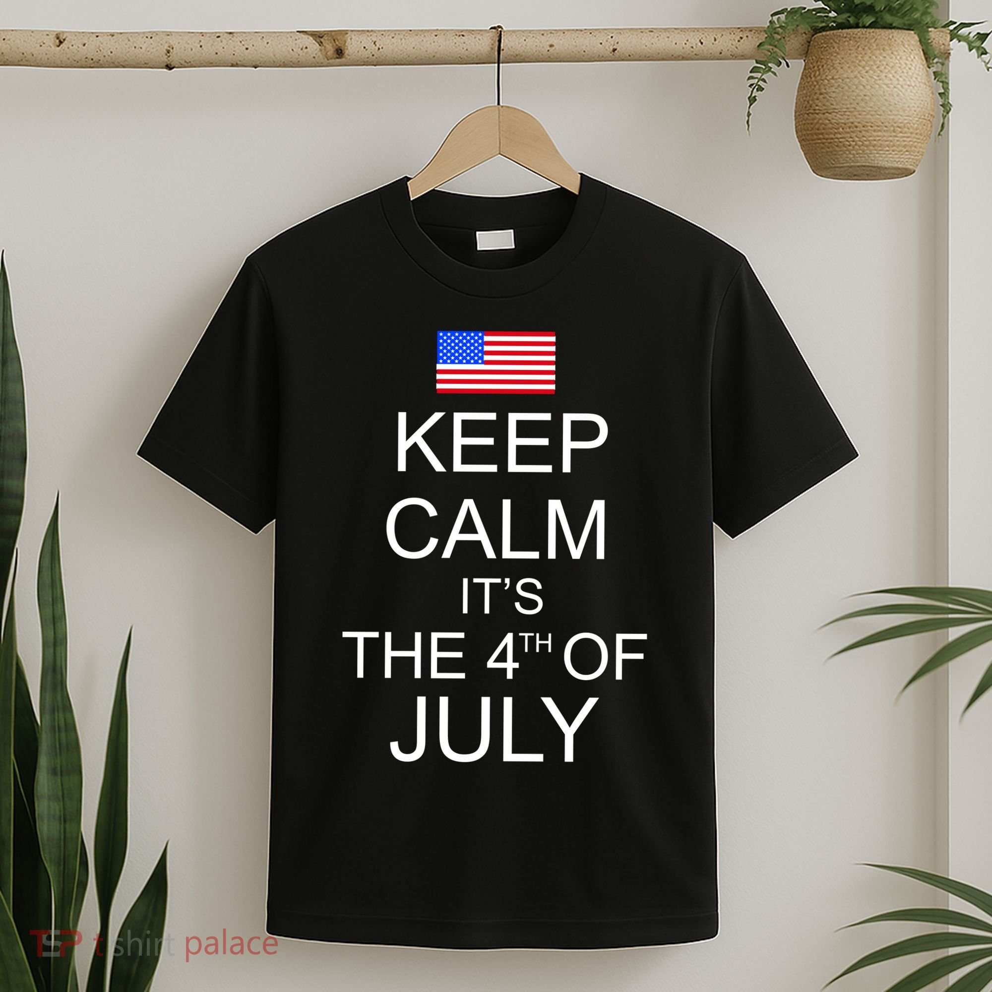 Keep Calm It's The 4th of July USA Flag T-Shirt