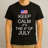 Keep Calm It's The 4th of July USA Flag T-Shirt thumb 3