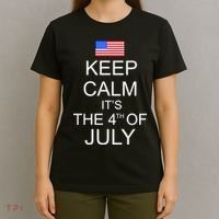 Keep Calm It's The 4th of July USA Flag T-Shirt thumb 4