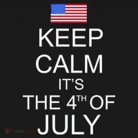 Keep Calm It's The 4th of July USA Flag Button thumb 1