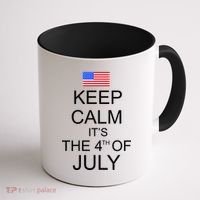 Keep Calm It's The 4th of July USA Flag Coffee Mug thumb 1