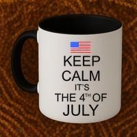 Keep Calm It's The 4th of July USA Flag Coffee Mug thumb 2
