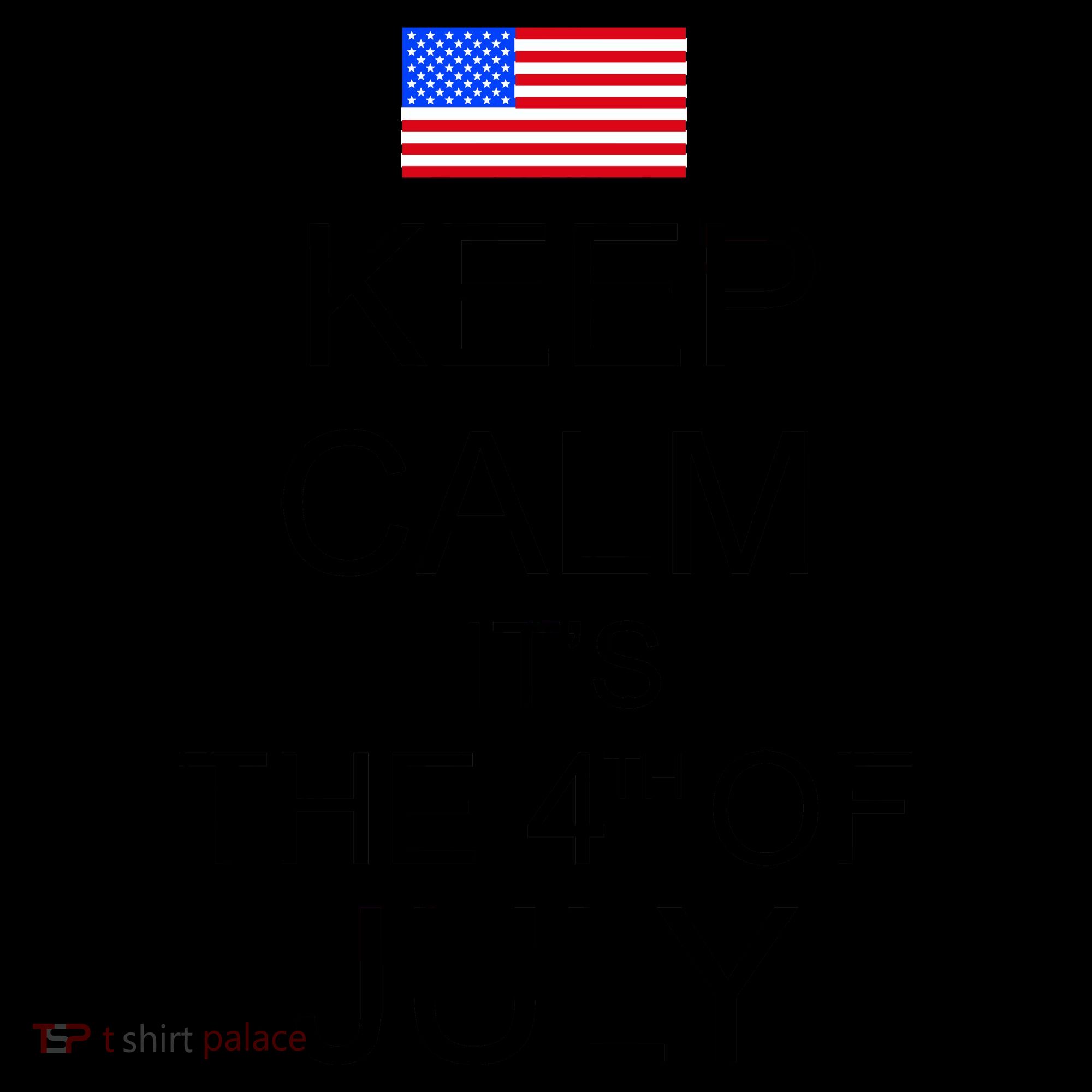 Keep Calm It's The 4th of July USA Flag Coffee Mug