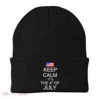 Keep Calm It's The 4th of July USA Flag Beanie thumb 0