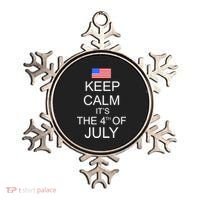 Keep Calm It's The 4th of July USA Flag Ornament thumb 0