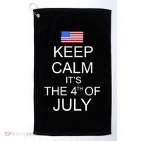 Keep Calm It's The 4th of July USA Flag Golf Towel thumb 0