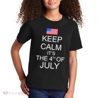Keep Calm It's The 4th of July USA Flag Kids T-Shirt thumb 2