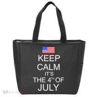Keep Calm It's The 4th of July USA Flag Tote Bag thumb 0