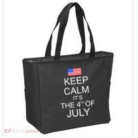Keep Calm It's The 4th of July USA Flag Tote Bag thumb 2