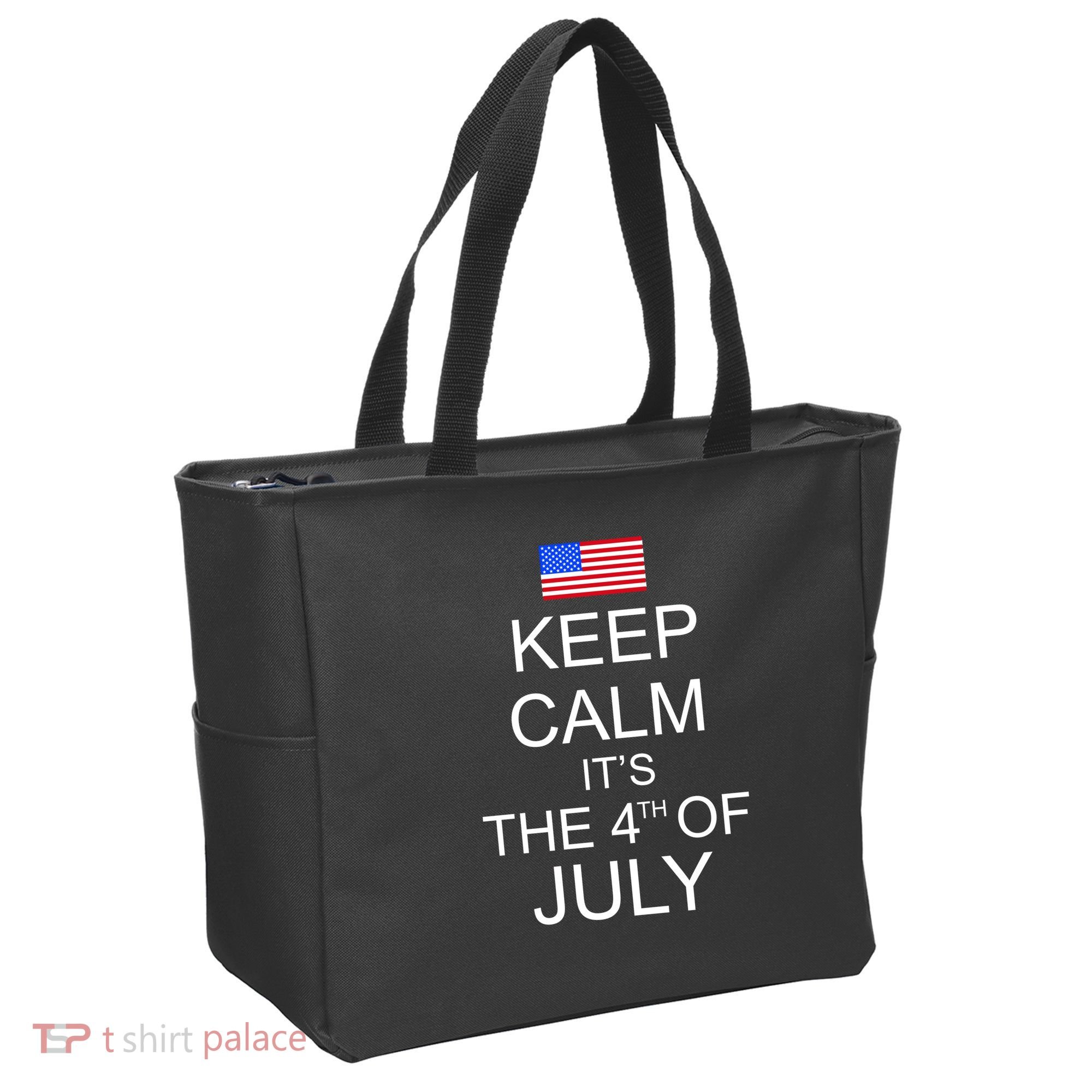Keep Calm It's The 4th of July USA Flag Tote Bag