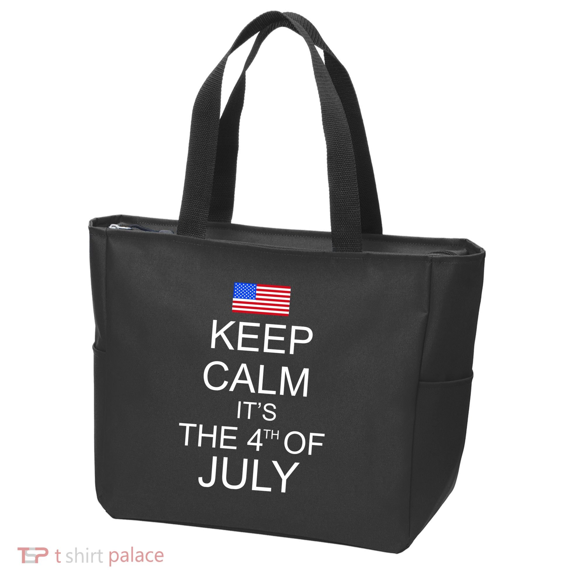 Keep Calm It's The 4th of July USA Flag Tote Bag