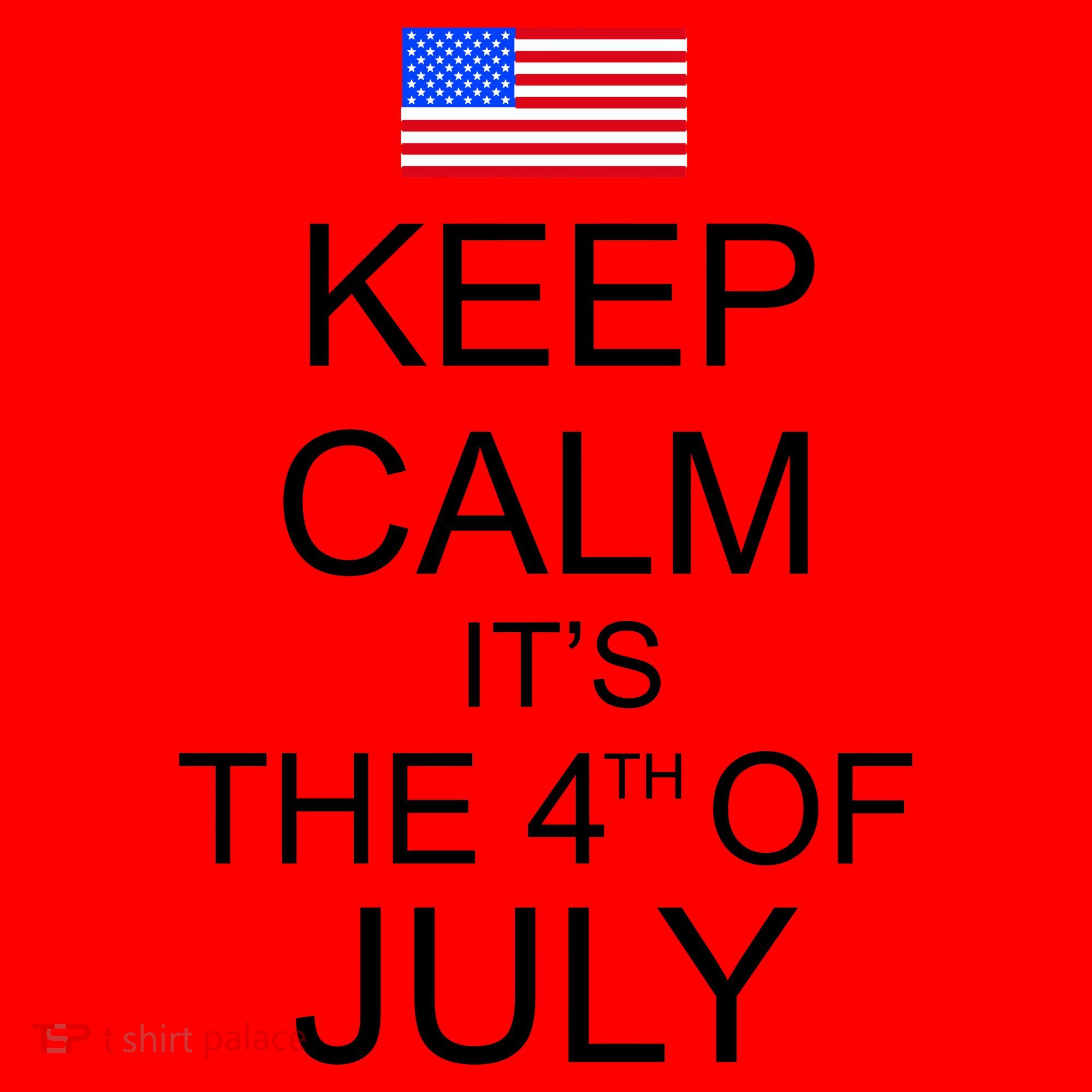 Keep Calm It's The 4th of July USA Flag Santa Hat