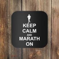 Keep Calm Marathon On Coaster thumb 0